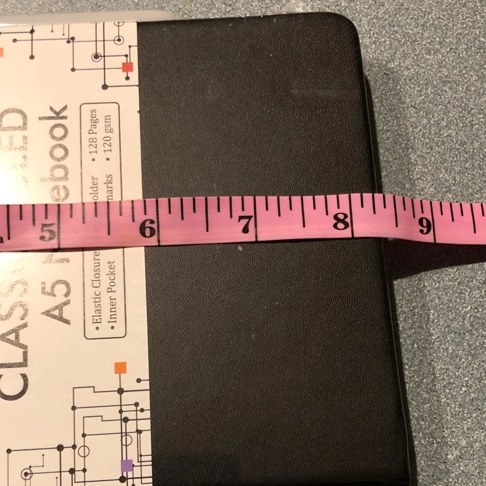 Classic Ruled A5 Notebook with Pen Holder - Black